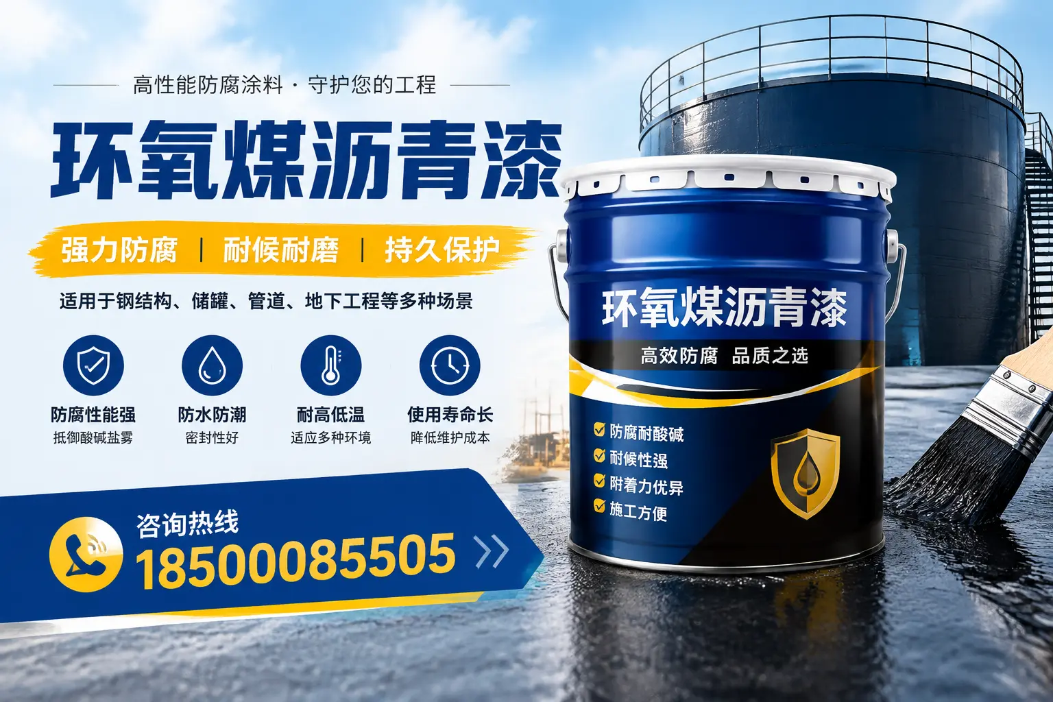 环氧煤沥青漆在工业中的应用，硚口企业的选择
